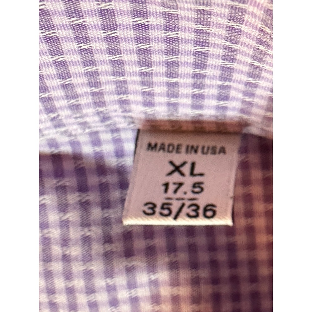 Gitman Bros Allen‎ Edmonds Trim Fit Check Button Down Shirt USA XL 17.5 35/36 - Picture 8 of 9